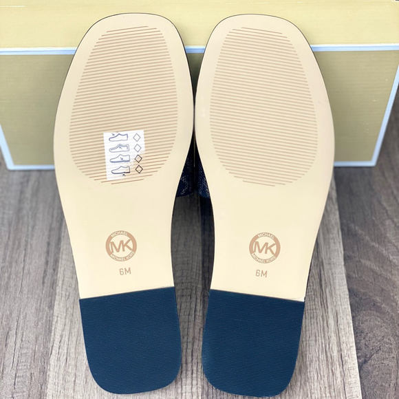 Michael Kors Sadler Slide flip flops Black/Gold - Picture 6 of 7